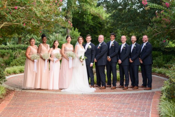 Bridal party posing together - Pine Lakes Country Club