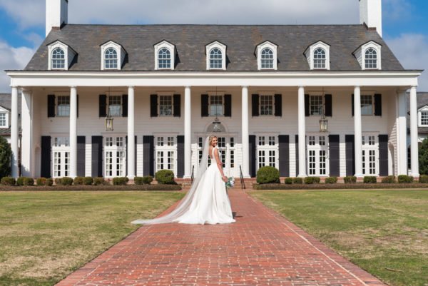 Bridal portrait behind the clubhouse - Pine Lakes Country Club
